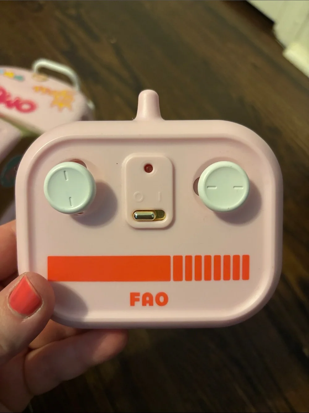 FAO Schwarz Pink Remote Control Stickered Toy Car with Gold Wheels